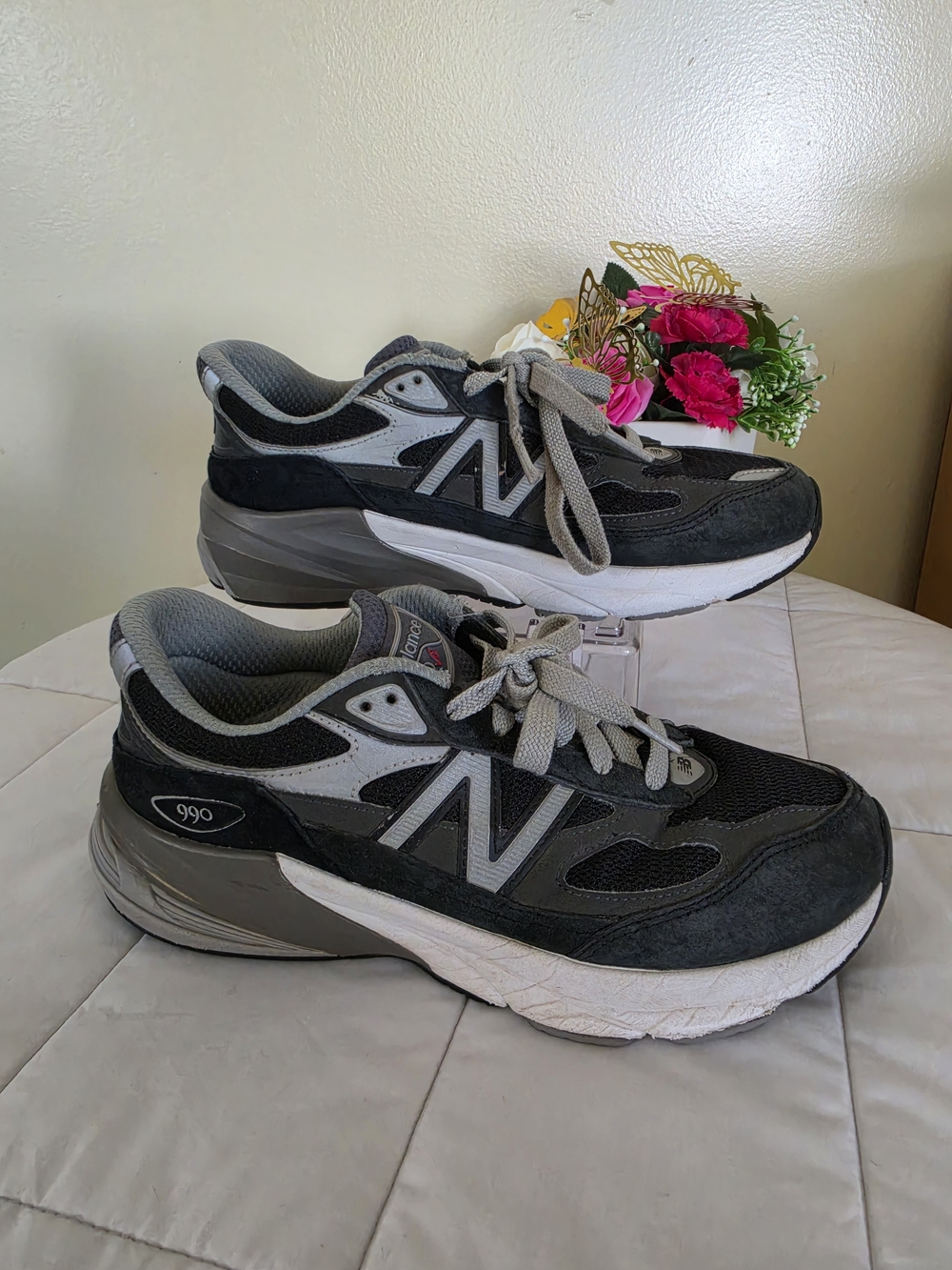 New Balance 990V6 Classic Black & Gray Man Sneakers Size 7
